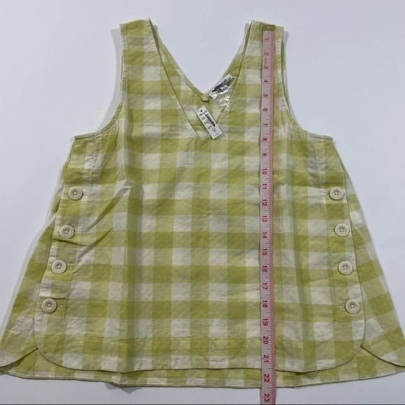 New Madewell Side Button Tank Top Gingham Check XS - Picture 8 of 9
